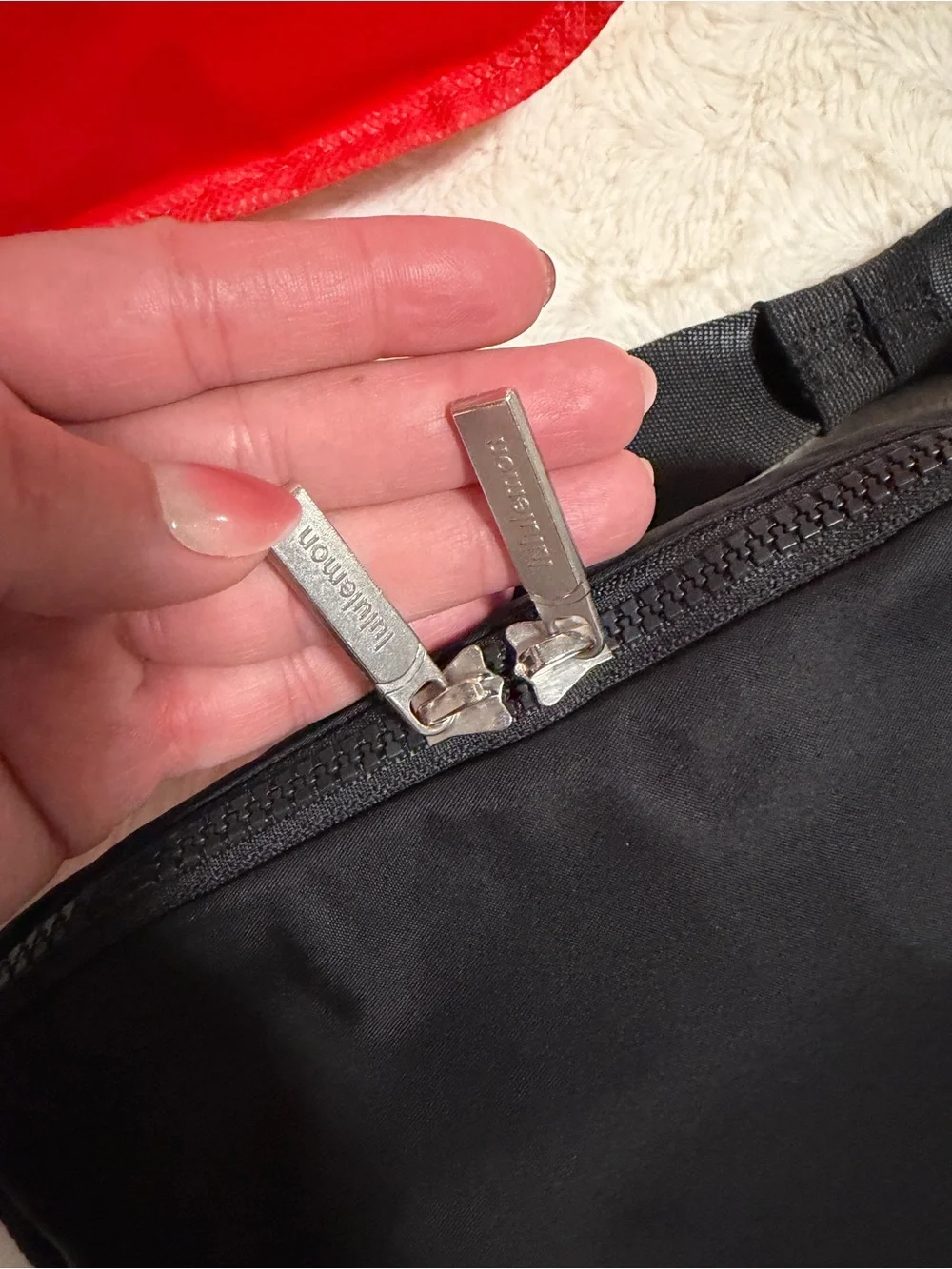 NWOT! lululemon athletica Black Nylon Belt Bag with Logo Accent
